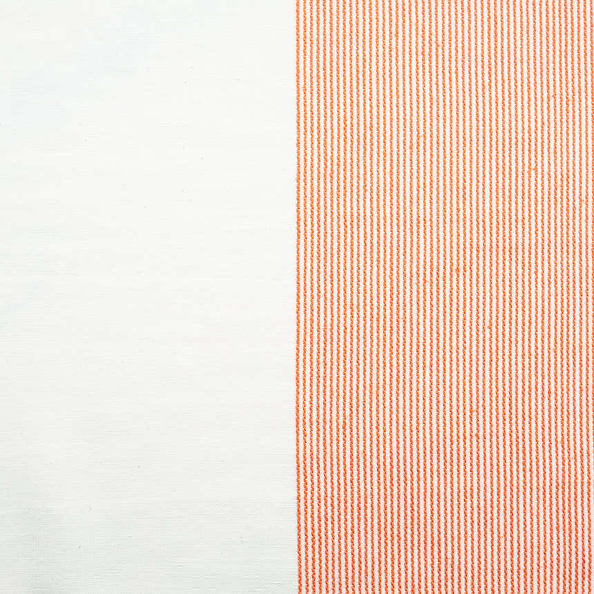 The Stripe Collection Tablecloth Natural & Persimmon