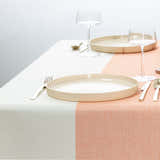 The Stripe Collection Tablecloth Natural & Persimmon
