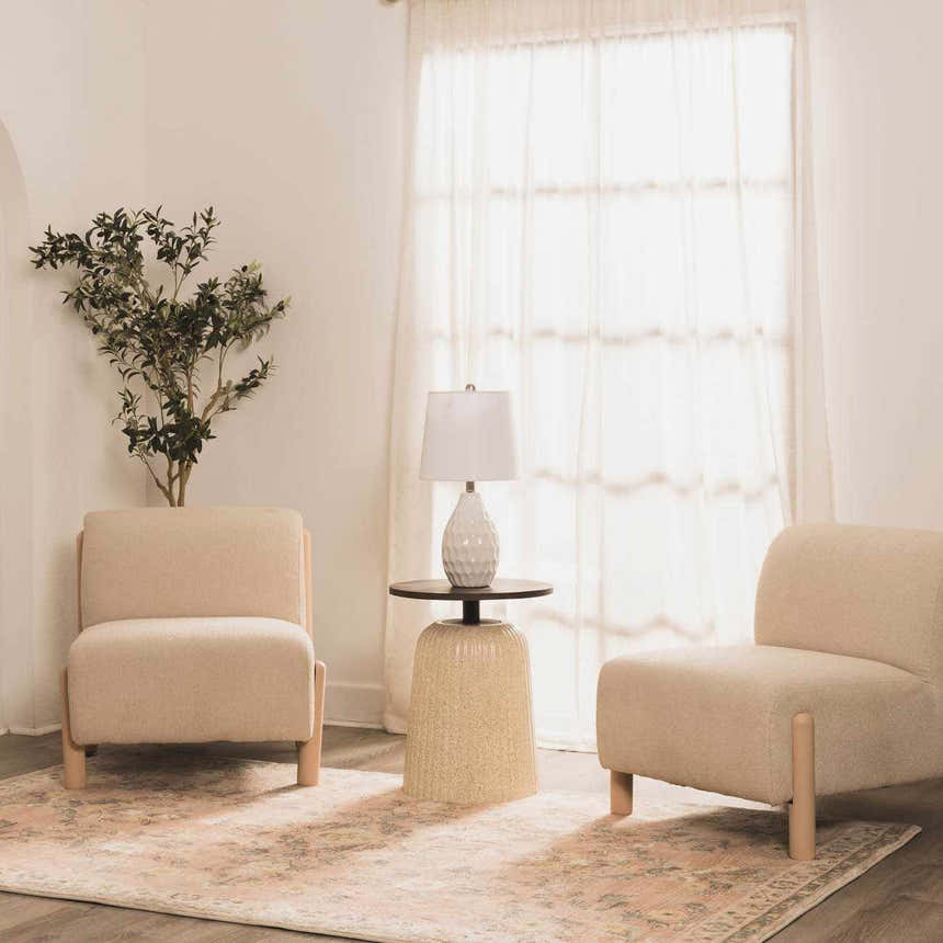 Taguig White Ceramic Table Lamp