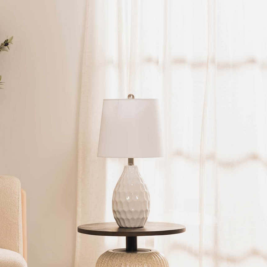 Taguig White Ceramic Table Lamp