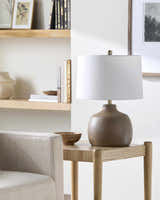 Tribaldos Dark Red Table Lamp