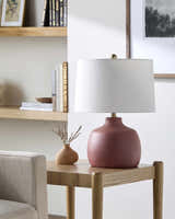 Tribaldos Brick Red Table Lamp