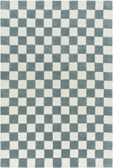 Made to Order Custom Size Timin Blue Gray Checkered Area Rug
