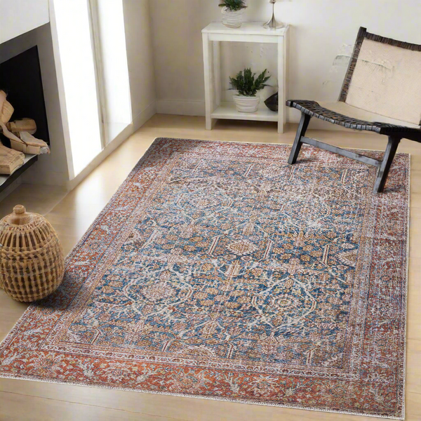 Mair Distressed Persian Style Washable Rug - Limited Edition