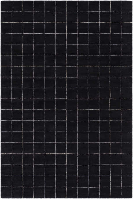 Made to Order Custom Size Toshi Jet Black Area Rug