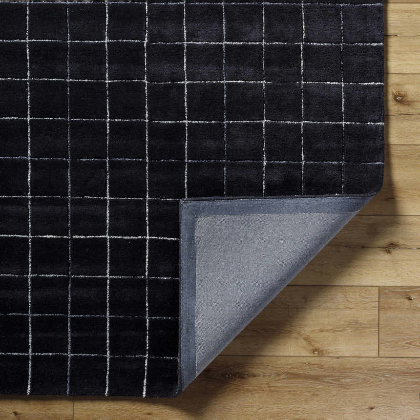 Made to Order Custom Size Toshi Jet Black Area Rug