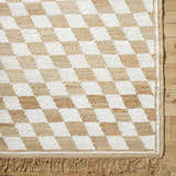 Sample Tiria Diamond Checkered Jute Tasseled Rug - Clearance