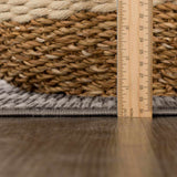 Truls 3D Checkered Washable Rug - Black