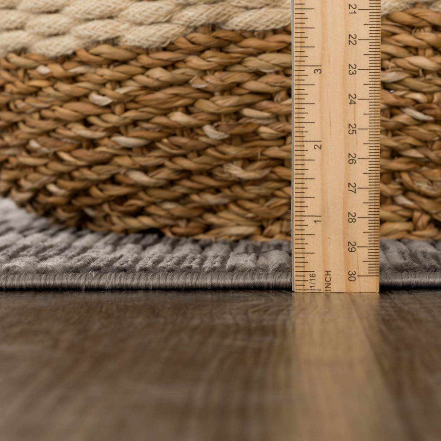 Truls 3D Checkered Washable Rug - Black