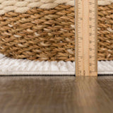 Truls 3D Checkered Washable Rug - Bone