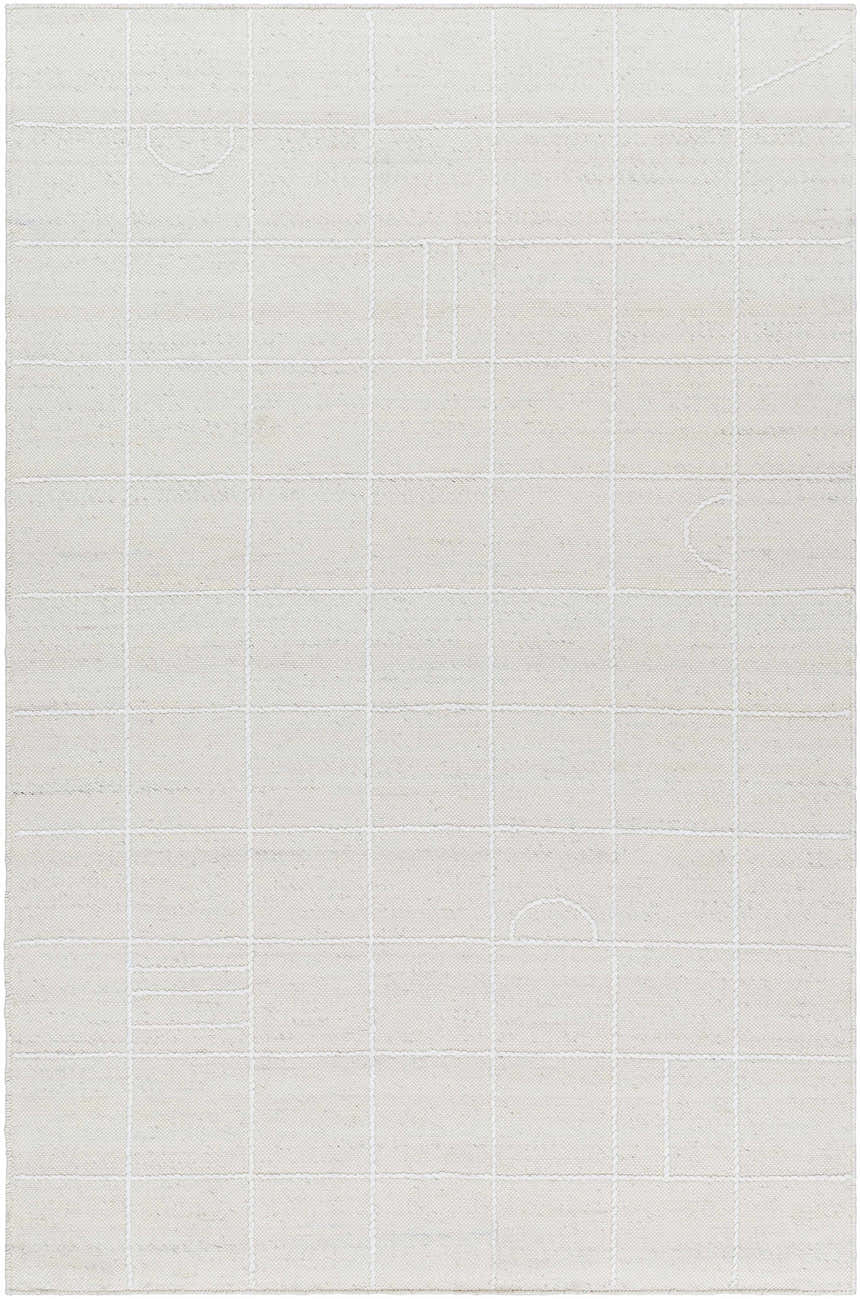 Sample Tieve Off White Checkered Area Rug - Clearance