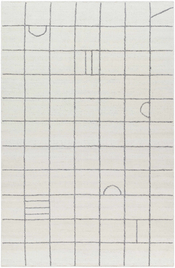 Sample Tieve Black & White Checkered Area Rug