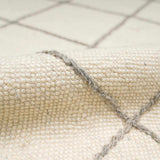 Tieve Black & White Grid Wool Rug