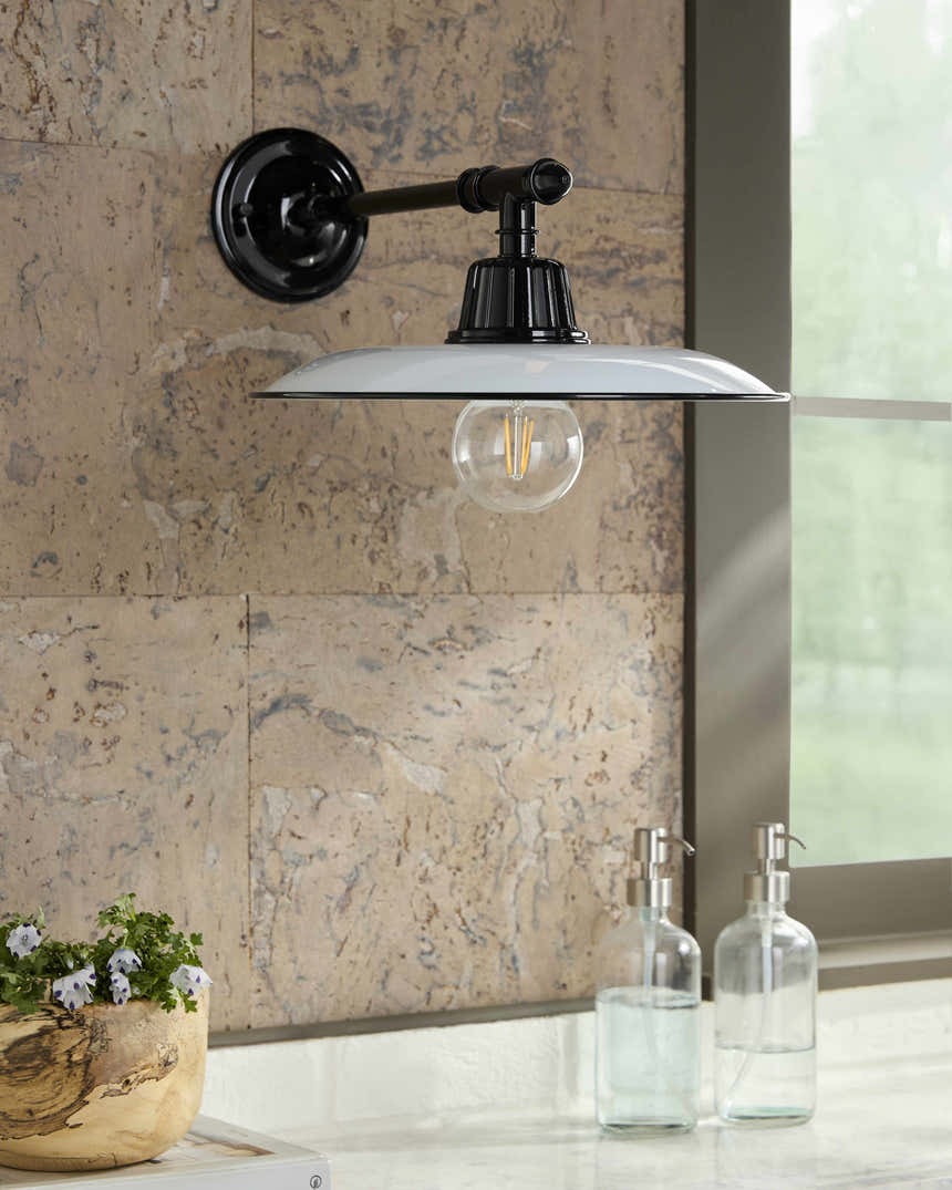 Oberkotzau White Outdoor Wall Sconce