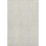 Beige Dalyn Luxury The Reserve TR14 rug with a geometric pattern of lines and curves. Washable indoor/outdoor area rug.