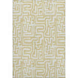 Dalyn Luxury The Reserve TR1 Wheat Washable Area Rug with a geometric pattern in chestnut and peach.