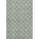 Close-up of Dalyn Luxury The Reserve TR3 Basil Washable Area Rug. Geometric pattern in basil and chestnut colors.