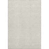 Close-up of Dalyn Luxury The Reserve TR5 Beige Washable Area Rug with a subtle geometric maze pattern.