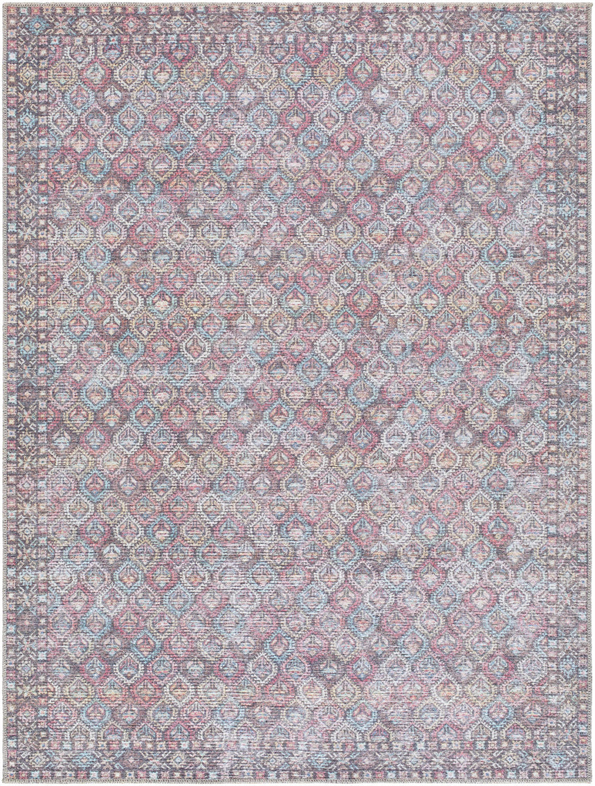 Telma Red Washable Area Rug