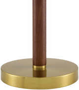 Xoboo Beige Wood Table Lamp with Rubber Wood Base