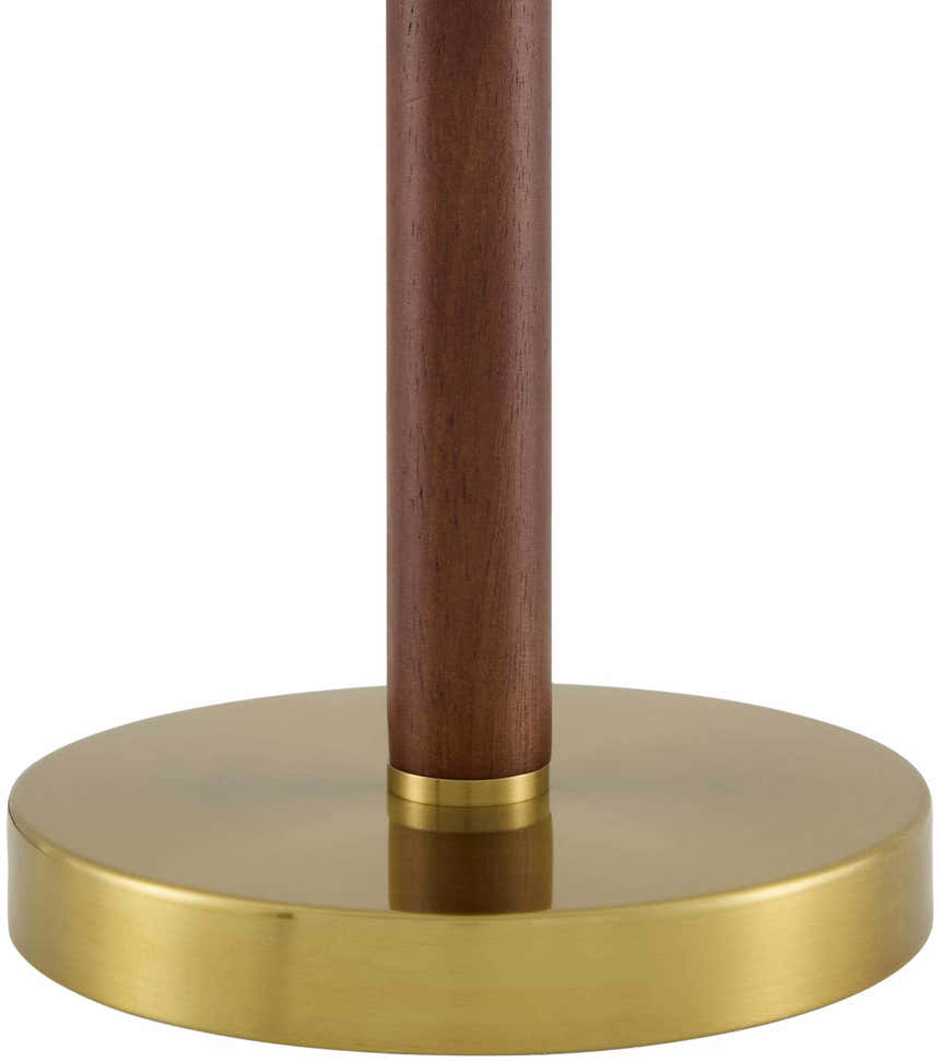 Xoboo Beige Wood Table Lamp with Rubber Wood Base