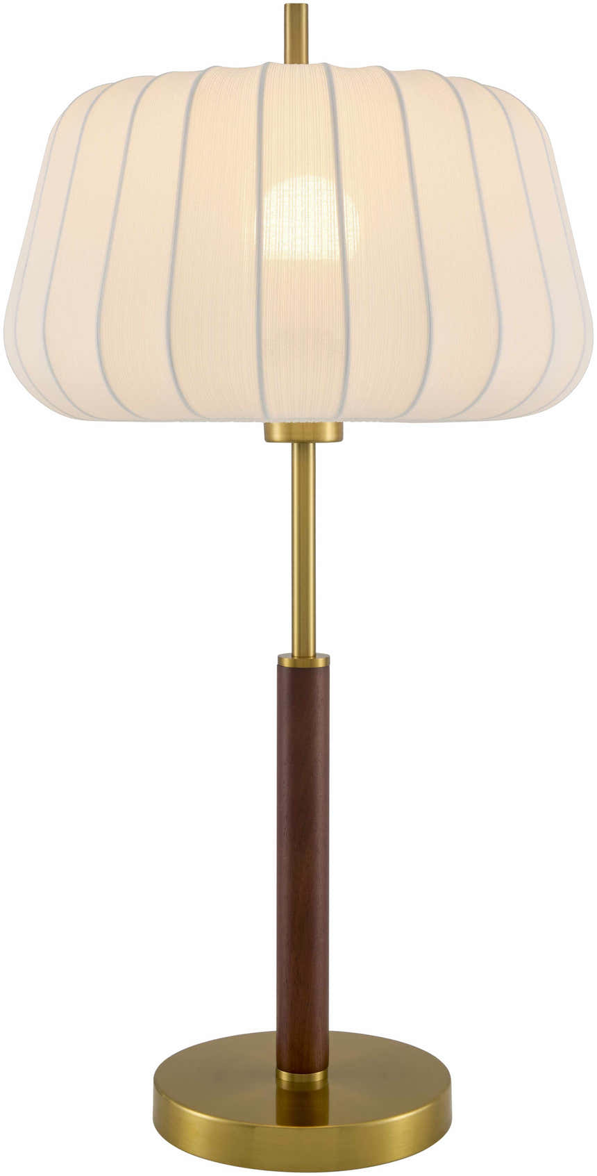 Xoboo Beige Wood Table Lamp with Rubber Wood Base
