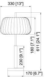 Xoboo Beige Wood Table Lamp with Rubber Wood Base