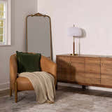 Nokoo Beige Wood Table Lamp with Rubber Wood Base