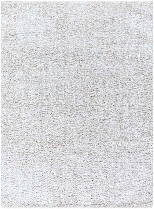 Close-up of the plush, medium gray and white Troya Area Rug, a contemporary shag with a soft, textured design. Design-Rectangle-537