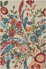 Sample Tuyet Floral Wool Area Rug