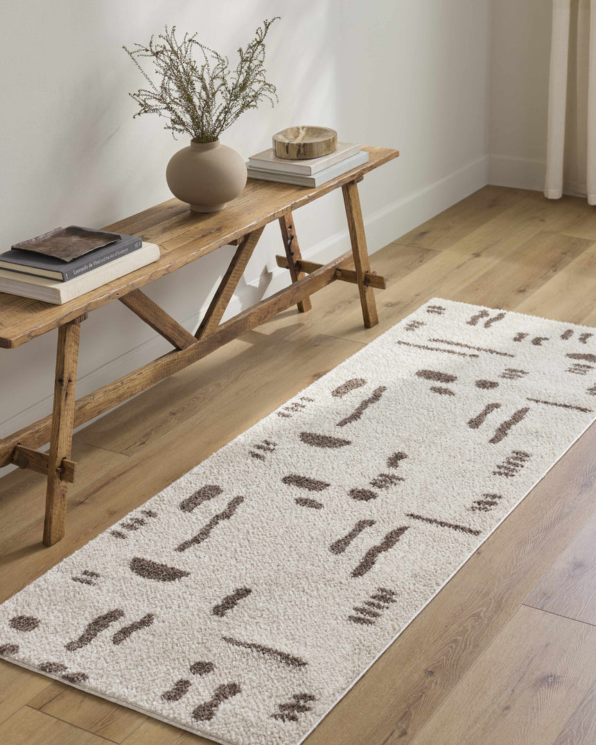 Azriel Brown Washable Area Rug
