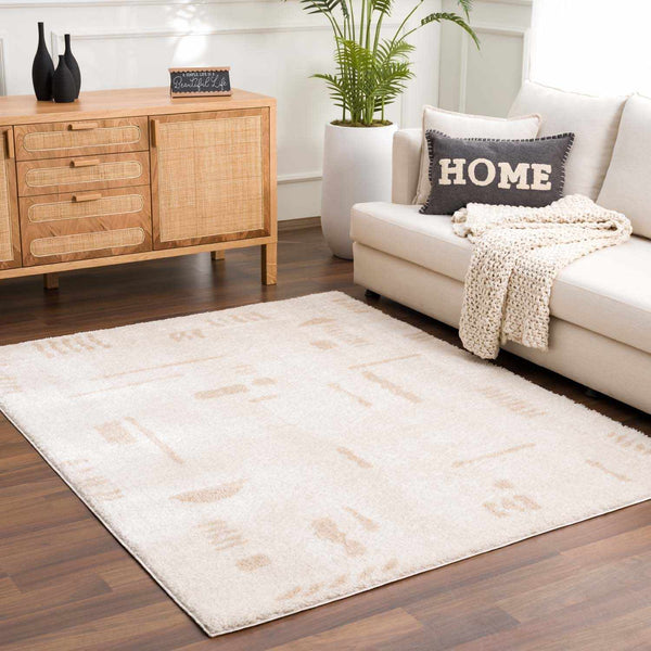 Azriel Beige Washable Area Rug