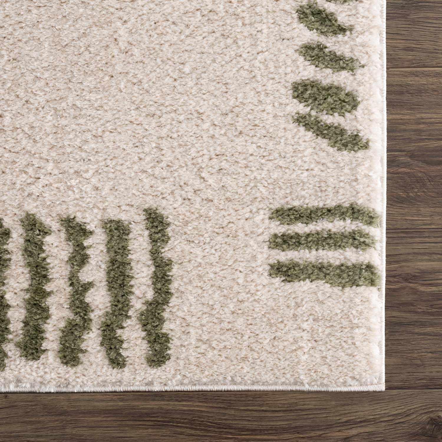 Azriel Green Washable Area Rug