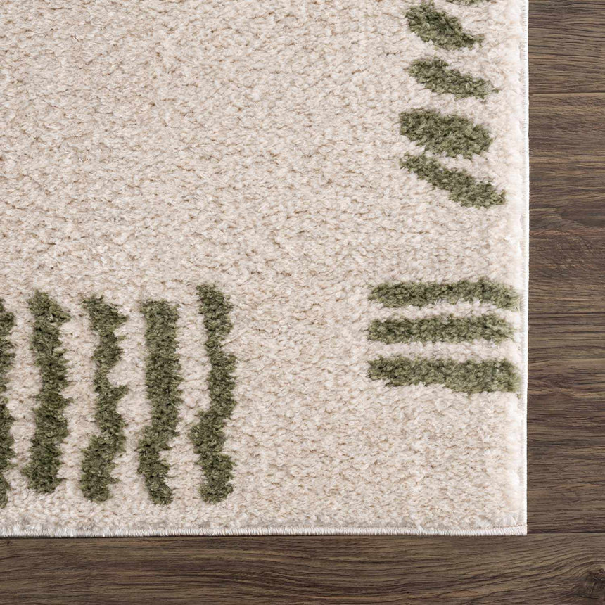 Azriel Green Washable Area Rug