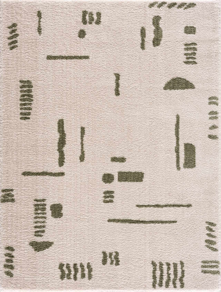 Azriel Green Washable Area Rug