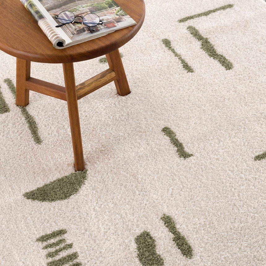 Azriel Green Washable Area Rug