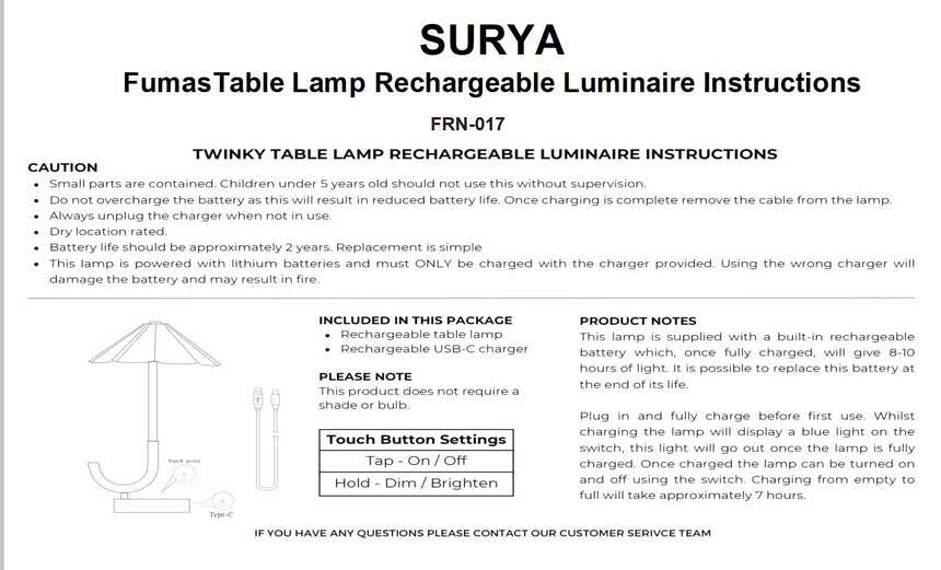 Trzebunia Table Lamp