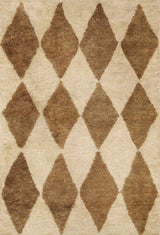 Tivka Diamond Checkered Wool Rug