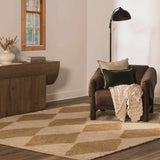 Tivka Diamond Checkered Wool Rug