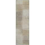 Close-up of the Dalyn Luxury Indoor/Outdoor Trevi TV10 Taupe Washable Area Rug, showing its beige and tan tones.