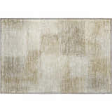 Close-up of a Dalyn Luxury Trevi TV10 Taupe Washable Area Rug with beige, tan and ivory tones.