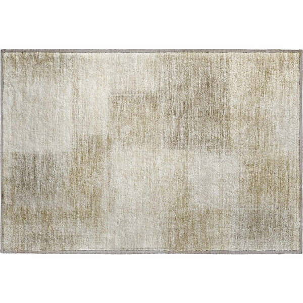 Close-up of a Dalyn Luxury Trevi TV10 Taupe Washable Area Rug with beige, tan and ivory tones.