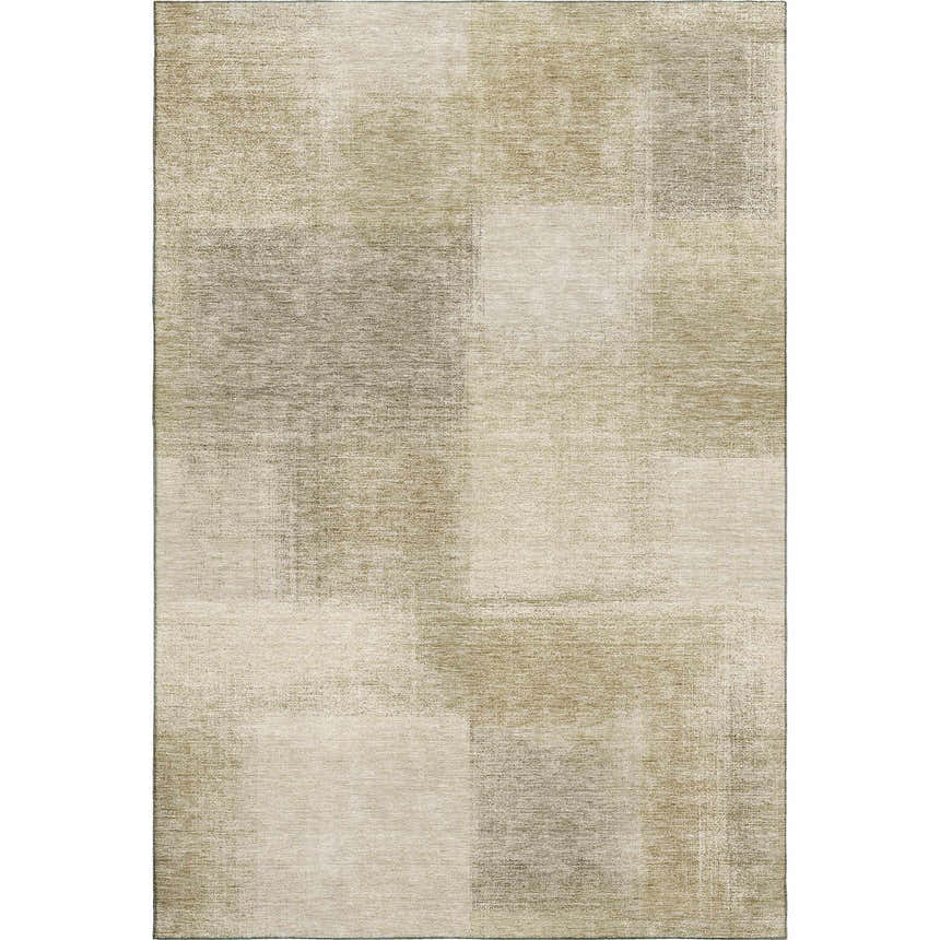 Dalyn Luxury Trevi TV10 Taupe Washable Area Rug with a beige, tan, and brown patchwork design.