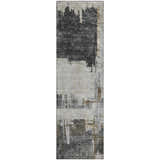 Dalyn Luxury Trevi TV18 gray washable rug with an abstract design in gray, ivory, silver gray, and taupe.