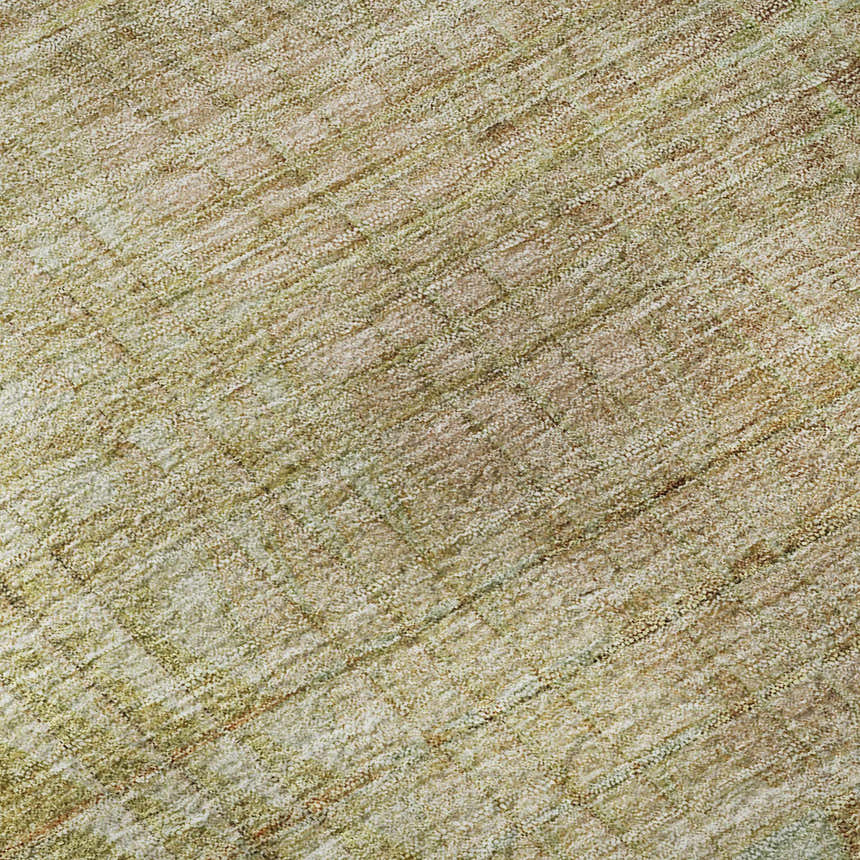 Close-up of the Dalyn Luxury Indoor/Outdoor Trevi TV6 Beige Washable Area Rug, showing texture and colors.