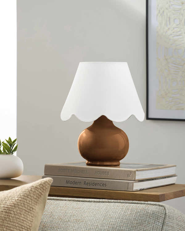 Rijie Brown Ceramic Table Lamp