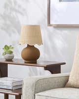 Zelii Tan Ceramic Table Lamp