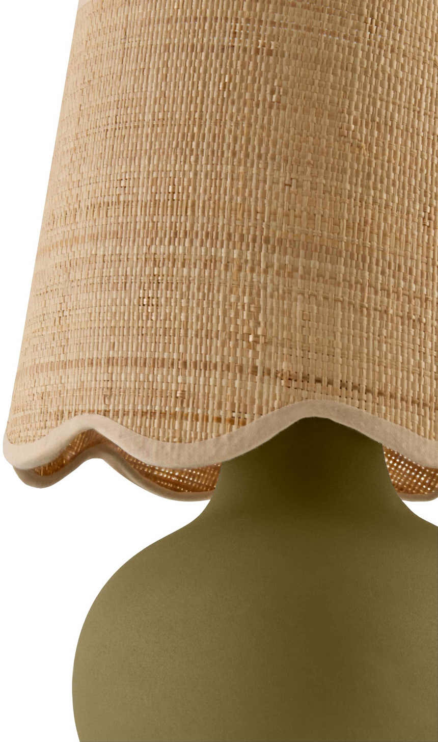 Saruo Green Ceramic Table Lamp