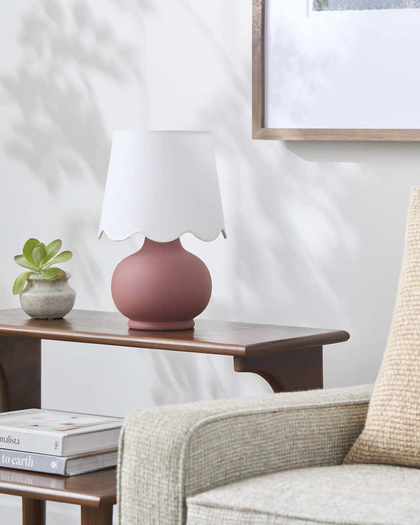 Sugea Red Ceramic Table Lamp