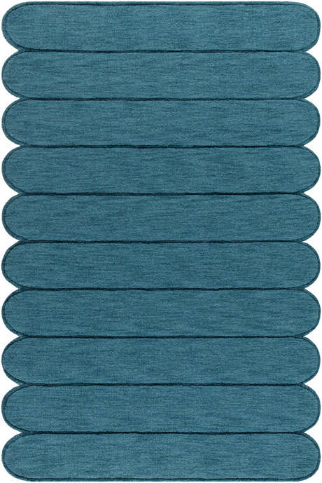 Made to Order Custom Size Tayte Blue Abstract Area Rug